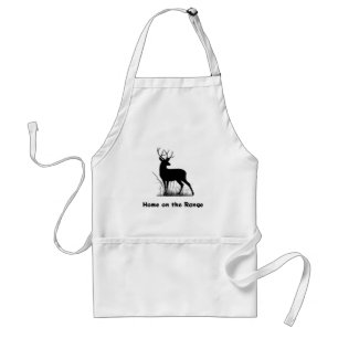 Avental Home on Range Deer Venison Animal Watercolor