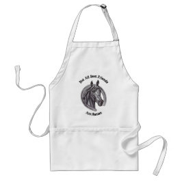 Avental Horse Lover Vintage Desenho Animal com Ferradura