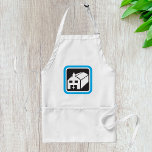 Avental Hospital Barn Icon Minimalista de Saúde<br><div class="desc">Adote o charme do eterno e a praticidade com nosso Ícone Clássico de Barn Branco. Apresentando um design minimalista elegante, este avental apresenta um ícone de celeiro branco nítido contra um fundo preto impressionante. Perfeito para adicionar um toque de elegância rústica à sua cozinha ou instalação de grelhadores, este avental...</div>