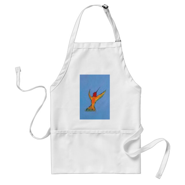 Avental Hummingbird em azul (Frente)