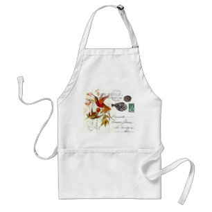 Avental Hummingbird Flor De Ephemera Francesa