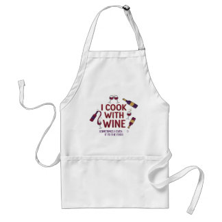 Avental I Cook With Wine Funny Cooking Apron