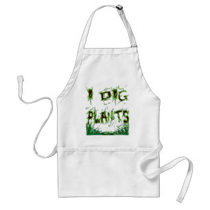Avental I Dig Plantas Gardener Slogan Apron