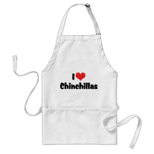 Avental I Love Heart Chinchillas
