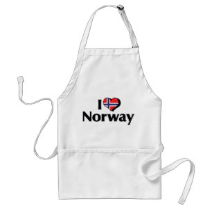 Avental I Love Norway Flag