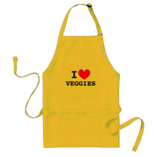 Avental I love veggies   Cute short aprons for vegetarians