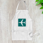 Avental Ícone de Viagem do avião - Símbolo do aeroporto<br><div class="desc">Símbolo de aeroporto Apron - Perfeito para os entusiastas da Viagem e da aviação. Cozinhar, assar ou grelhar com estilo com este avental de símbolo de aeroporto com um ícone de avião elegante. Ideal para pilotos, amantes de aviação, viajantes frequentes e qualquer um que goste de cozinhar, este avental adiciona...</div>