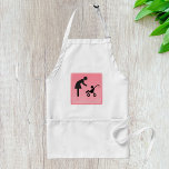 Avental Ícone Mãe E Filho<br><div class="desc">Uma silhueta de uma mãe e criança como um ícone colocado sobre um fundo rosa. Esta design é a ilustração perfeita de uma mãe amorosa e do seu filho. Faz um gráfico excelente em uma variedade de produtos Zazzle para você mesmo ou como presente para alguém.</div>