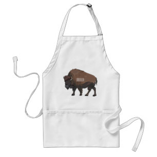 Avental Ilustração de desenho animado Bison