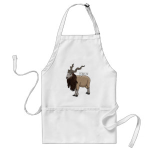 Avental Ilustração de desenho animado de cabra Markhor