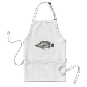 Avental Ilustração de desenho animado de peixe-garoupa-jub