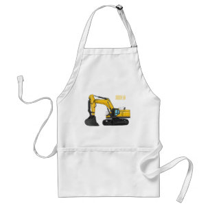 Avental Ilustração de desenho animado do crawler escavator