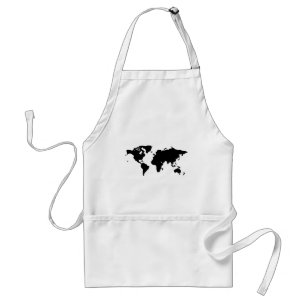 Avental Ilustração do mundo preto e branco