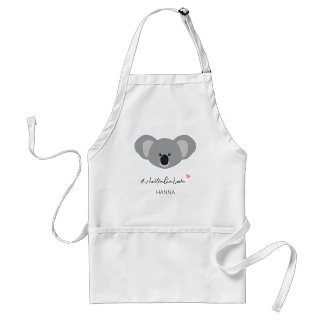 Avental Ilustração personalizada #AustráliaLove Koala (Frente)