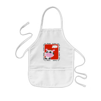 Avental Infantil A vaca diz o camiseta e os presentes do MOO