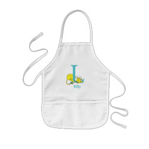Avental Infantil ABC do Dr. Seuss: Letra L - Branco Adicione seu