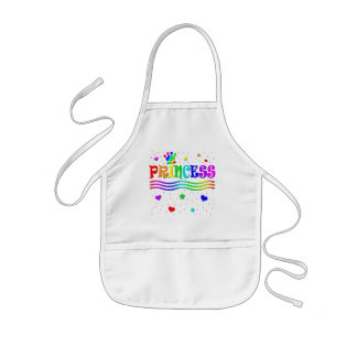 Avental Infantil Adorável clipart de desenho animado Tiara de princ
