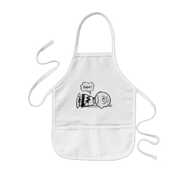 Avental Infantil Amendoins | Charlie Brown está abaixado (Frente)