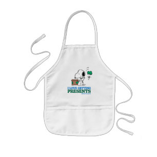 Avental Infantil Amendoins Snoopy I Love Getting Present