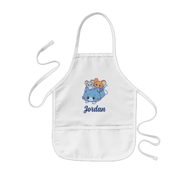 Avental Infantil Anime Tom, Jerry e Tuffy (Frente)