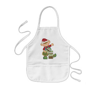 Avental Infantil Aparência para crianças do Elf Baking Holiday de