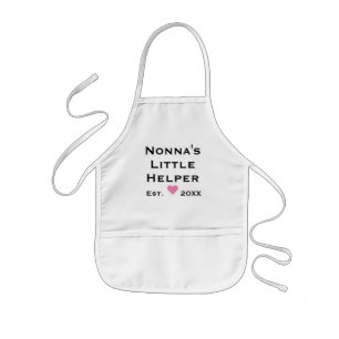 Avental Infantil Apron Adulto Auxiliar de Nonna