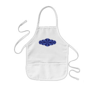 Avental Infantil Apron azul de ilusão óptica