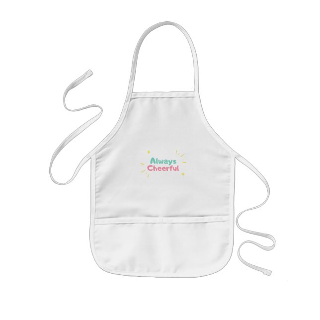 Avental Infantil Apron de Crianças Rosa e Azul (Frente)