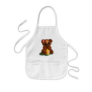 Avental Infantil Apron De Filhos De Urso De Mel Bonito