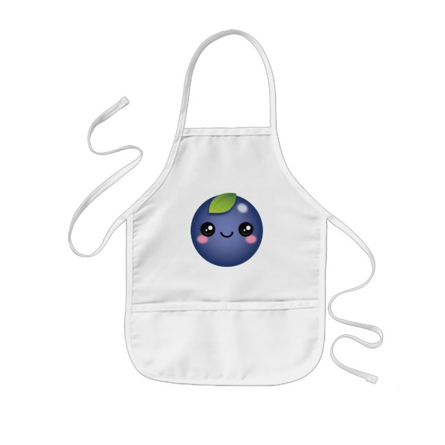 Avental Infantil Apron de Kawaii Blueberry Kids (Frente)
