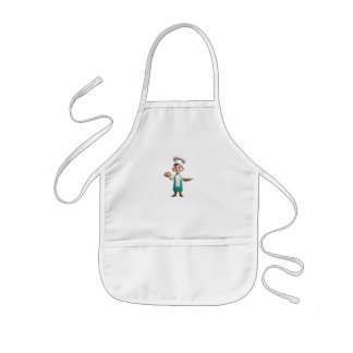 Avental Infantil Apron para crianças com foto de um chef engraçado