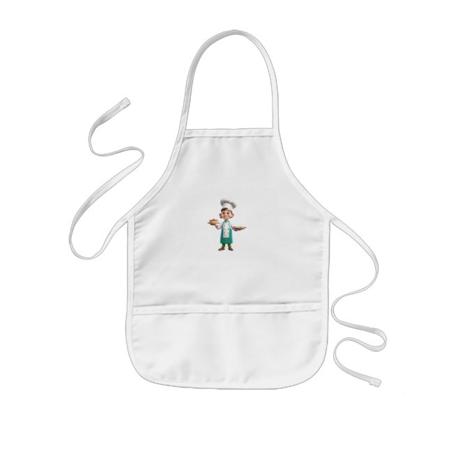 Avental Infantil Apron para crianças com foto de um chef engraçado (Frente)