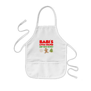 Avental Infantil Apron, Pequeno Auxiliar de Natal de Babi