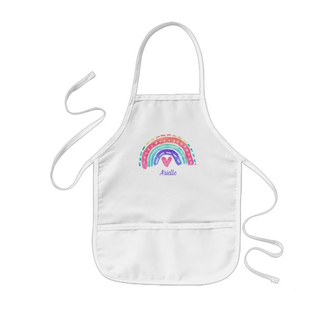 Avental Infantil Apron Rainbow Personalizado Kids (Frente)
