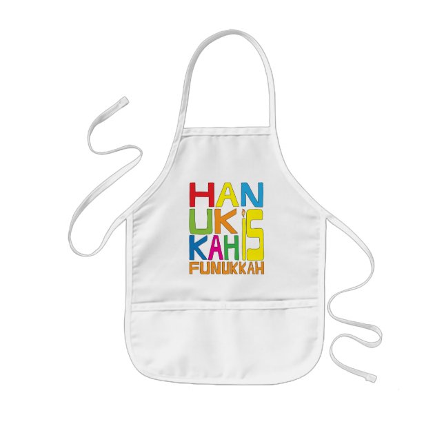 Avental Infantil Aprons Chanucá infantil é Funukkah (Frente)
