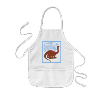 Avental Infantil Arte de Cartoon Whimsical Dinosaur