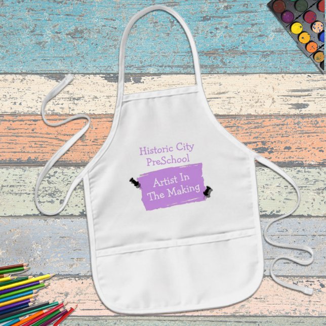 Avental Infantil Artista da pré-escola personalizado - Trabalho de  (Time for some fun? Personalize this apron for a gift or a school or child care business accessory.)