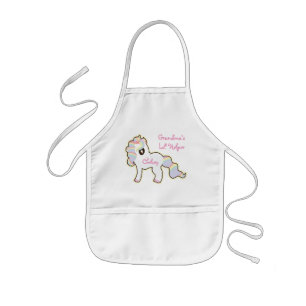 Avental Infantil Auxiliar de Crianças Personalizadas Apron/Unicorn-