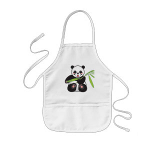 Avental Infantil Aventais. Panda. da foto