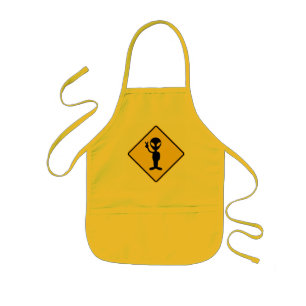 Avental Infantil Aviso de alienígena Apron