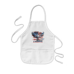 Avental Infantil Bandeira dos Estados Unidos. América