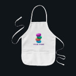 Avental Infantil Bib da cozinha de macarões de cor branca Apron par<br><div class="desc">Bicicleta Apron,  uma cozinha de macarões de cor bonita para crianças. Design de menina divertida para crianças. Excelente para assar,  cozinhar,  artes,  artesanatos e muito mais.</div>