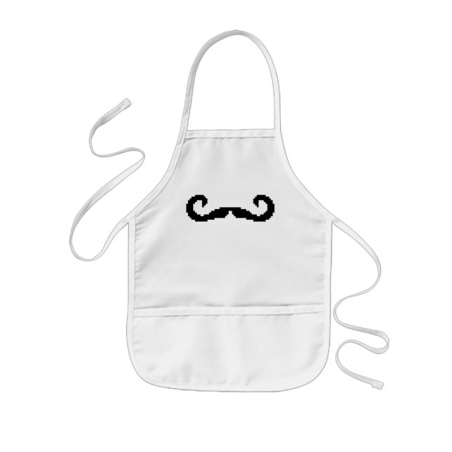 Avental Infantil Bit Pixel Handlebar Mustache (Frente)