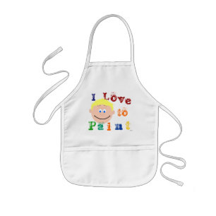 Avental Infantil Blonde Hair Boys Sorrindo Cara Pintando Apron