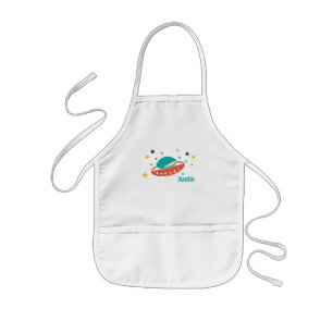 Avental Infantil Blusa da arte da nave espacial