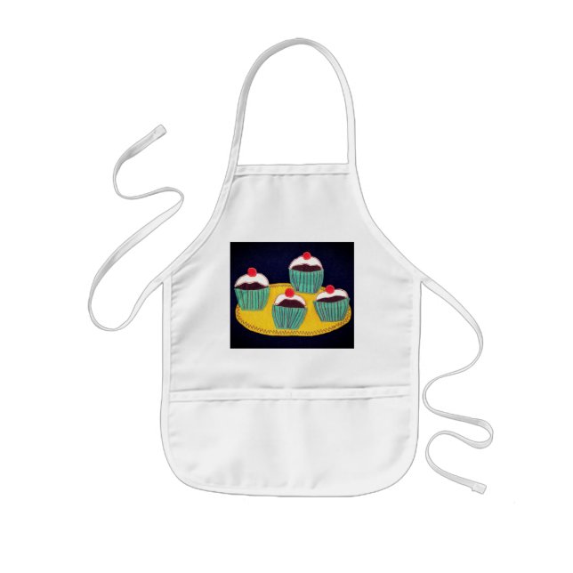 Avental Infantil Bolos de cereja (Frente)