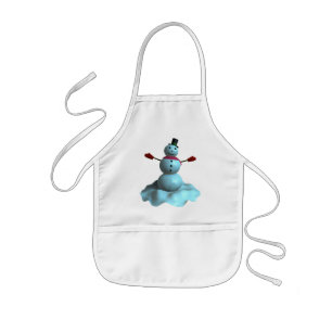 Avental Infantil boneco de neve 3D
