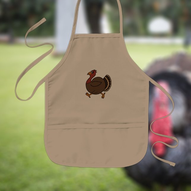 Avental Infantil Bonita Ação de Graças Turquia Crianças Apron (A cute turkey kids apron just for you)