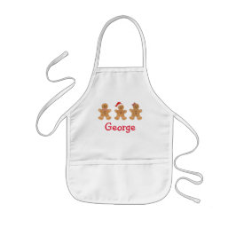 Avental Infantil Boys Gingerbird Trio Apron, Child Apron