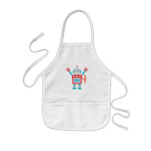 Avental Infantil Brinquedo de Robô Fofo Vintage Para Crianças